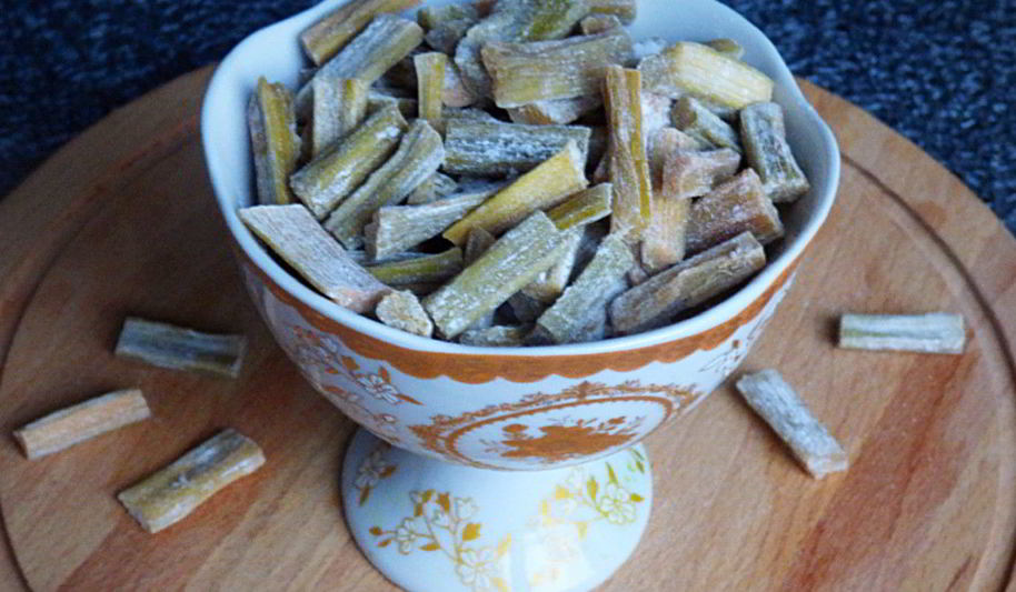 Рецепт цукатов из ревеня