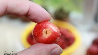 варенье из красно-желтой черешни с орехами