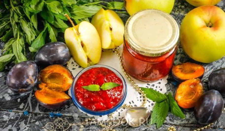 Рецепт яблочно-сливового пюре на зиму