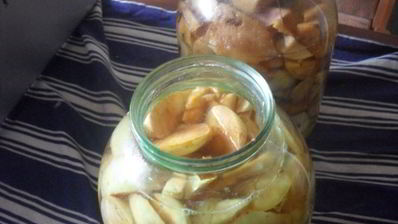 заготовка яблочного сока без соковыжималки