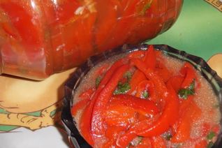 Заготовка запеченного перца на зиму