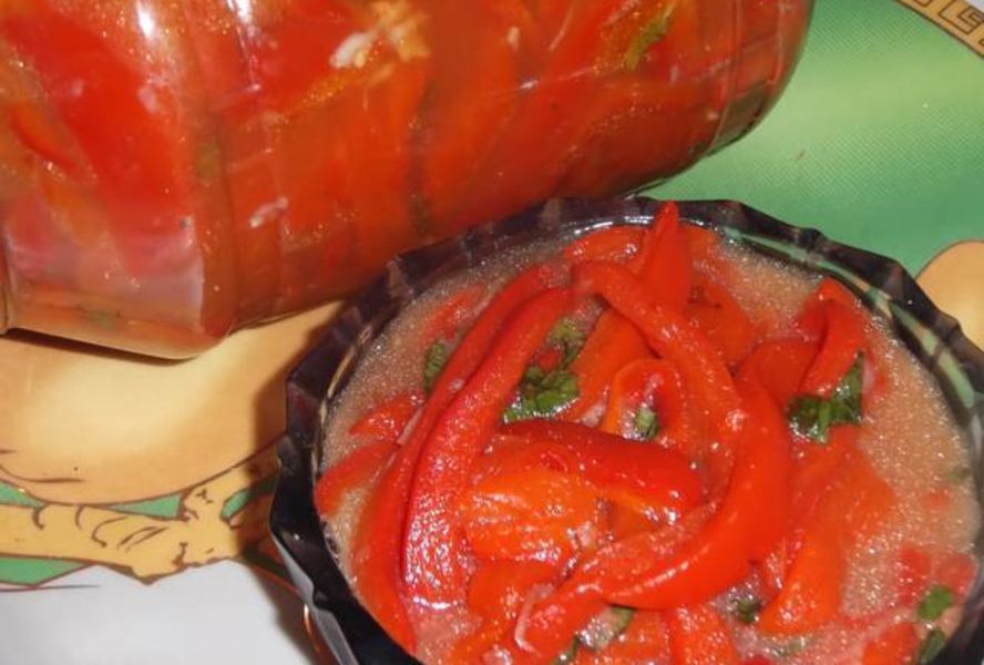 Заготовка запеченного перца на зиму