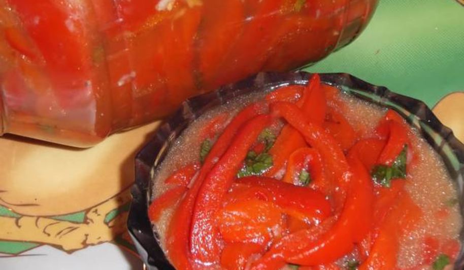 Рецепт заготовки запеченного перца на зиму