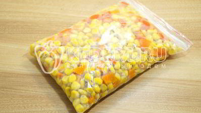 заморозка овощей на зиму для гарнира с кукурузой