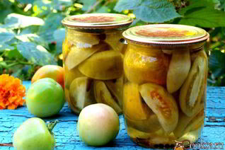 Зеленые помидоры на зиму