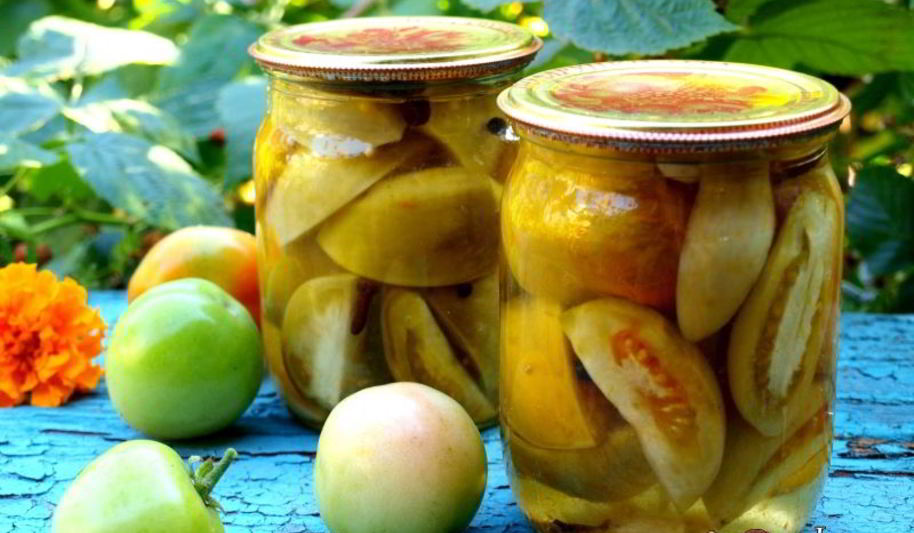 Рецепт зеленых помидоров на зиму