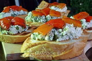 Брускетта-гриль с запеченным перцем