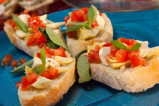 Брускетта с артишоками