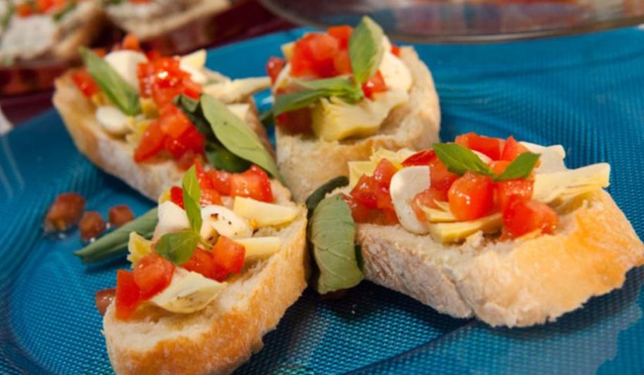 Рецепт брускетты с артишоками