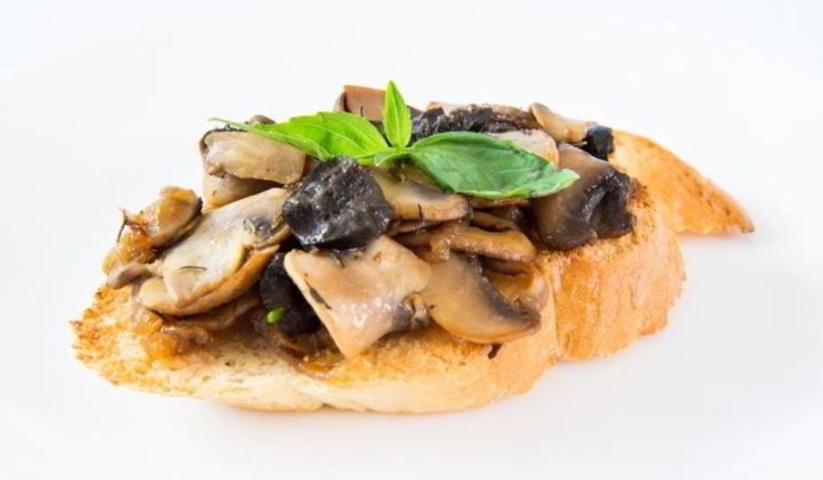 Рецепт брускетты с грибами