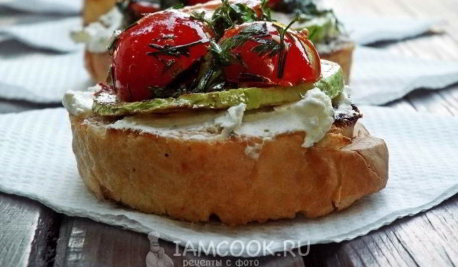 Рецепт брускетты с кабачками-гриль