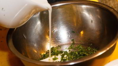 брускетта с лососем и сливочным сыром