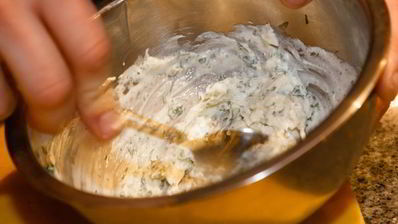 брускетта с лососем и сливочным сыром