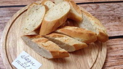 брускетта с яблоком и бананом