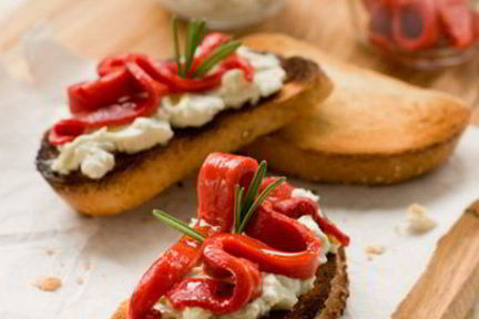 Брускетта со сладким перцем