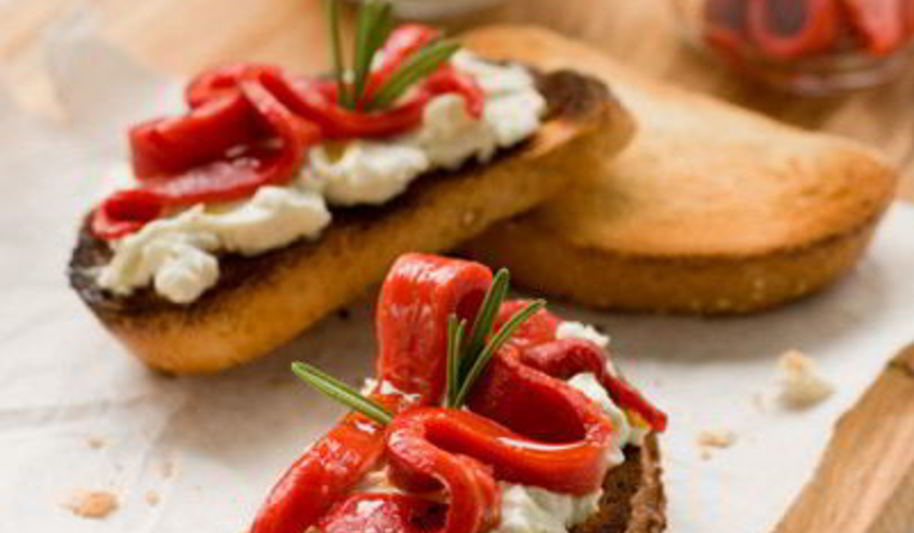 Рецепт брускетты со сладким перцем