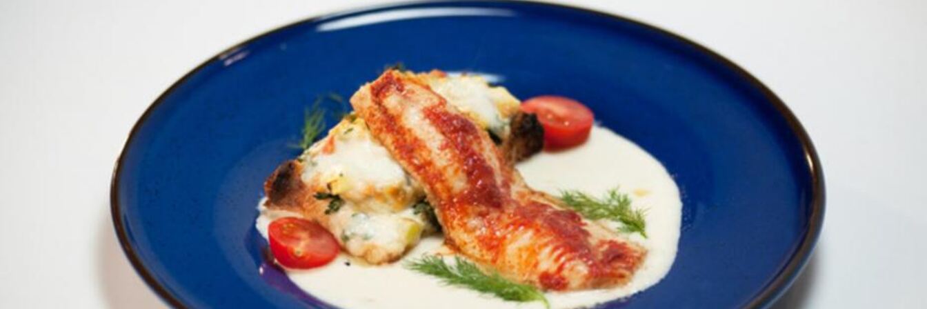 Филе морского языка с брускеттой