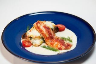 Филе морского языка с брускеттой