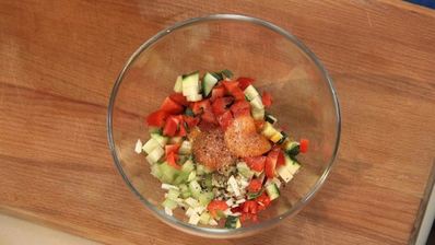 филе морского языка с брускеттой