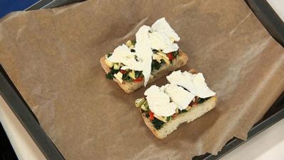 филе морского языка с брускеттой