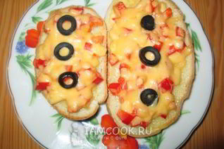 Горячий бутерброд брускетта