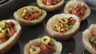 картофельная брускетта по-средиземноморски