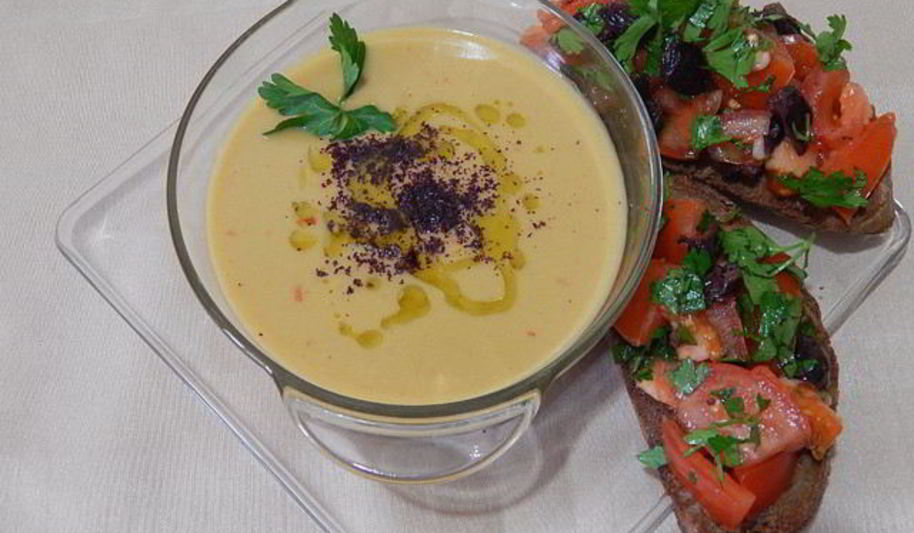 Рецепт крема-супа из чечевицы с брускеттой