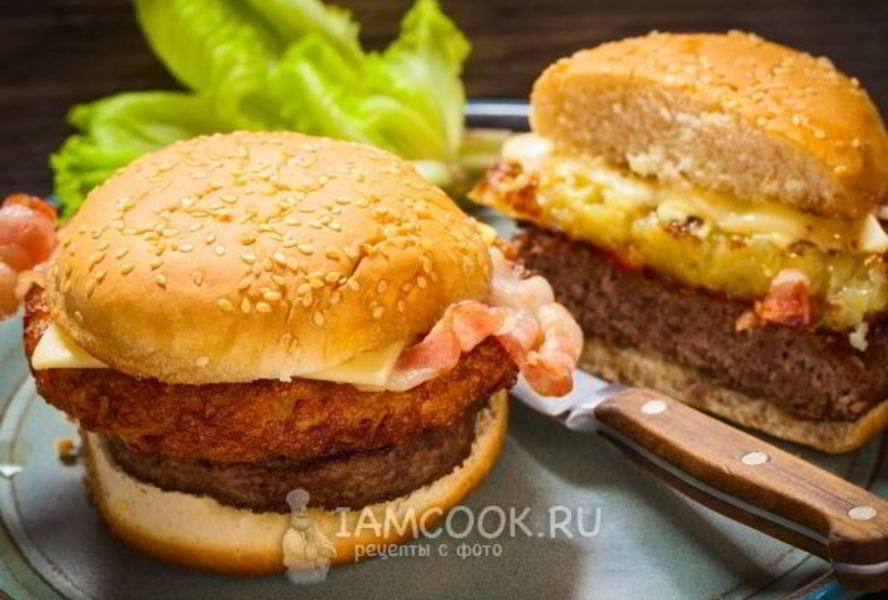 Бургер с картошкой