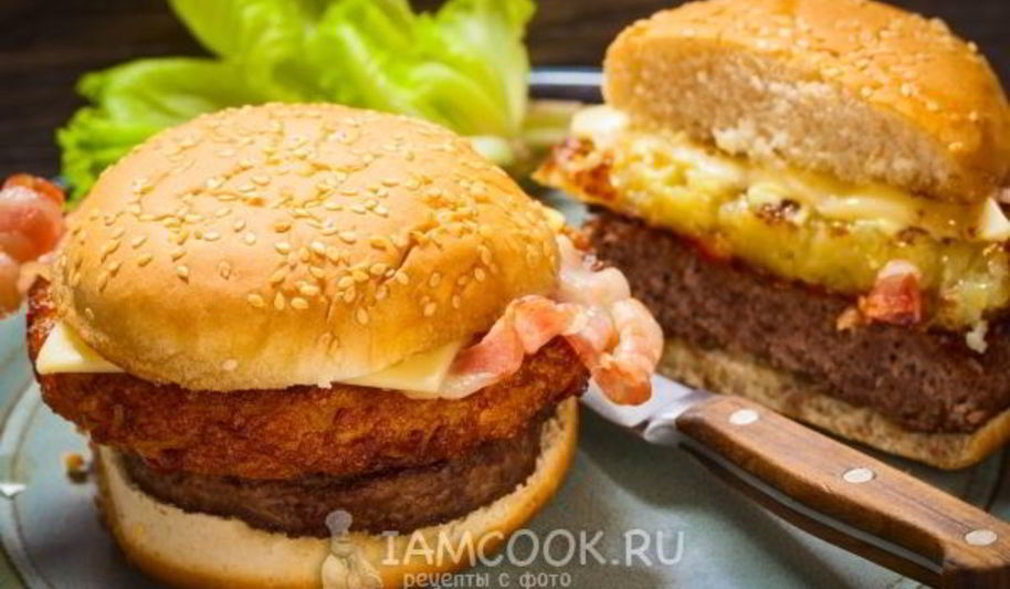 Рецепт бургера с картошкой