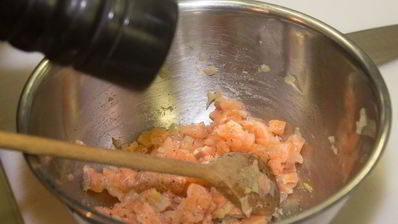 бургер с семгой