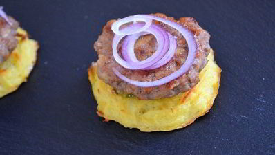 картофельные бургеры с мясом