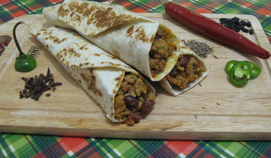 Рецепт буррито с фаршем и красной фасолью