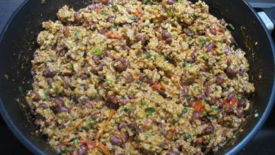 буррито с фаршем и красной фасолью