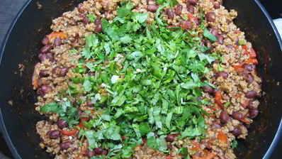 буррито с фаршем и красной фасолью