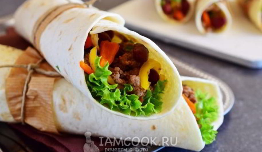 Рецепт буррито с фаршем