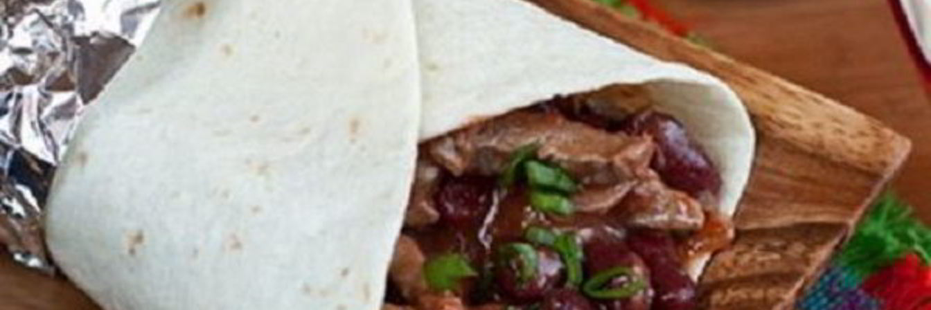 Буррито с красной фасолью и говядиной