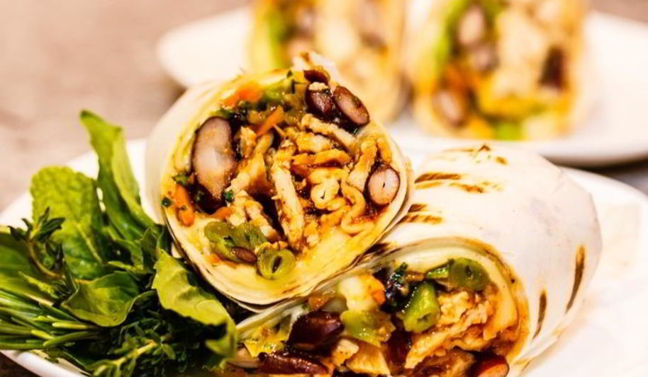 Рецепт буррито с овощами и пряным филе