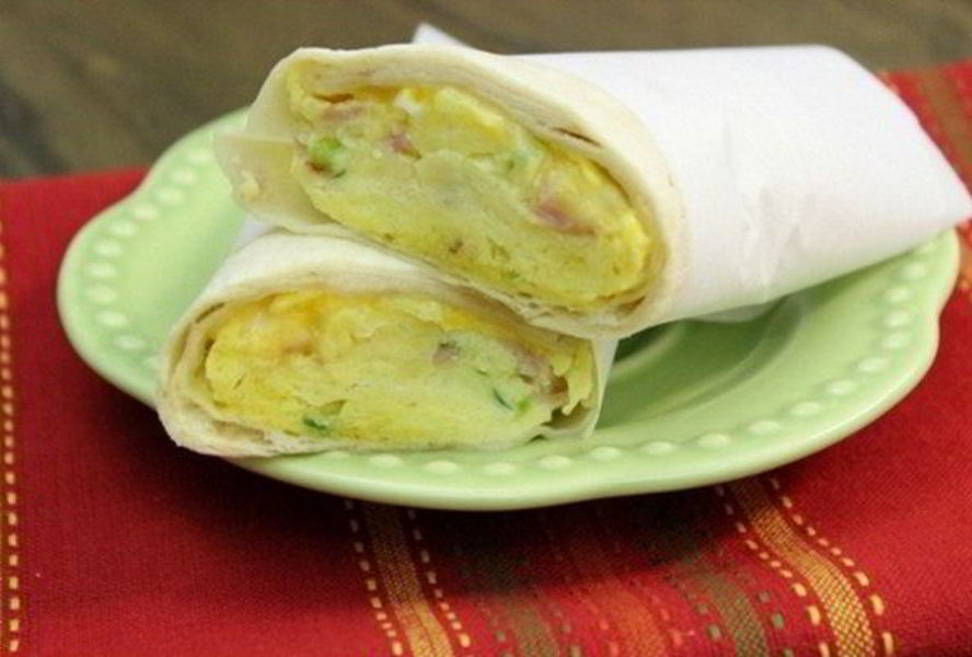 Простой буррито с ветчиной и сыром