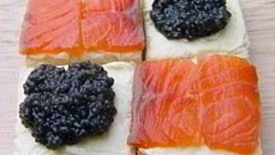 бутерброд с черной икрой