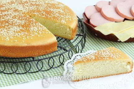 Бутербродная лепешка с кунжутом