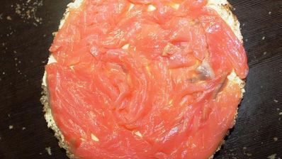 бутербродный торт-мусс со слабосоленым лососем и фетой