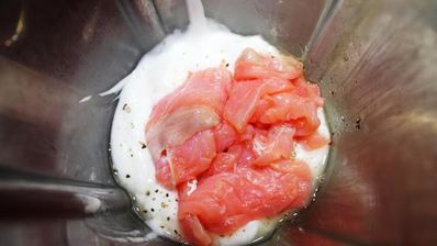 бутербродный торт-мусс со слабосоленым лососем и фетой