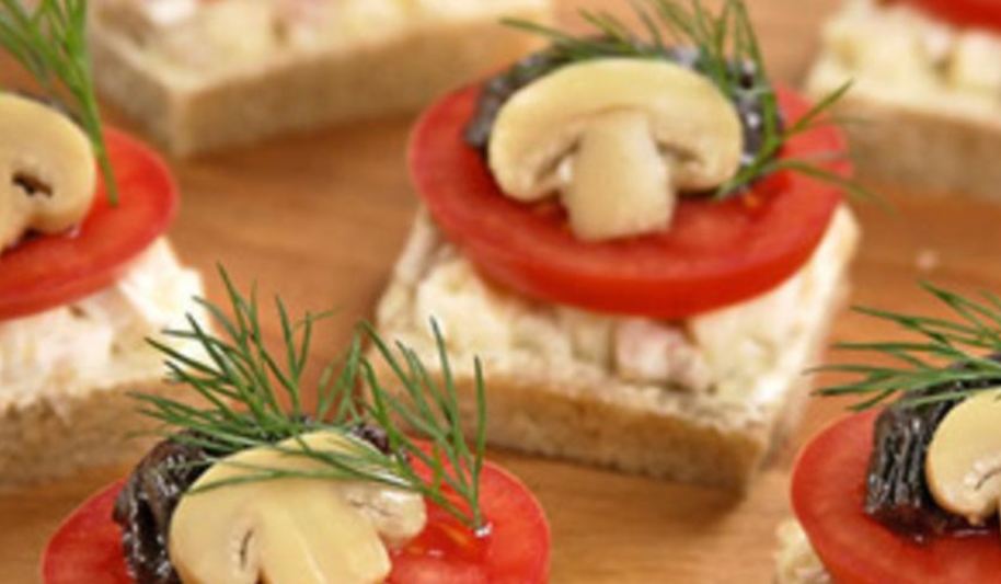 Рецепт бутербродов с грибами