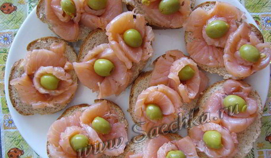 Рецепт бутербродов с красной рыбой