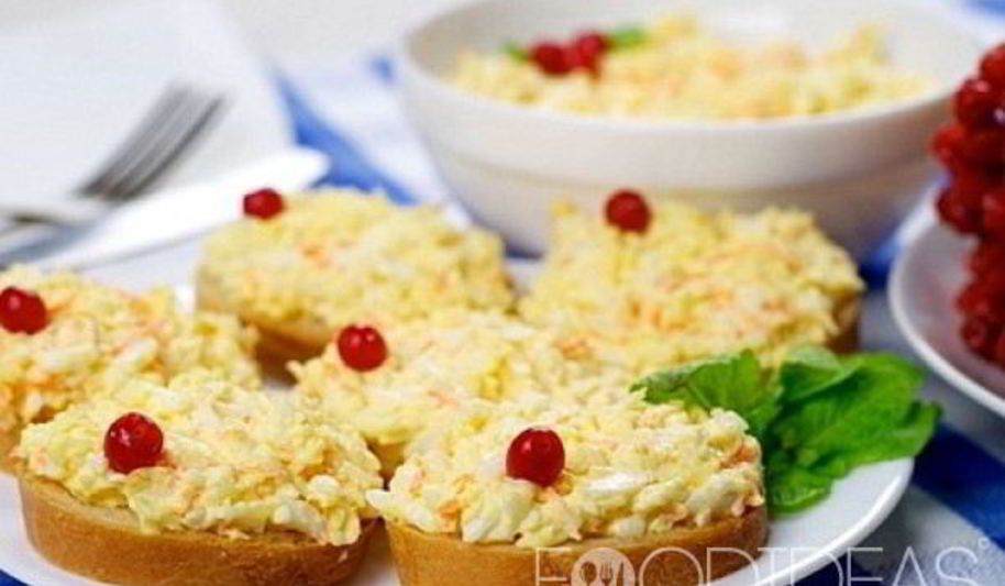 Рецепт бутербродов с сыром и чесноком