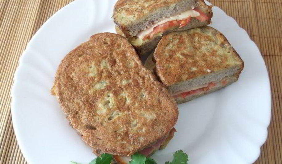 Рецепт быстрого бутерброда в кляре