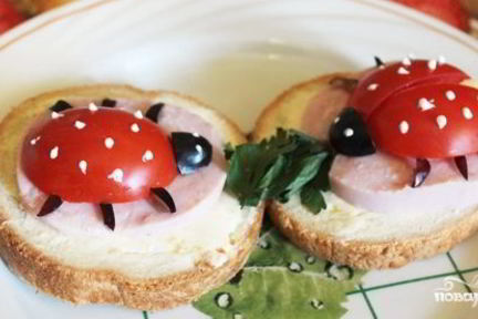 Маленькие бутерброды для детей