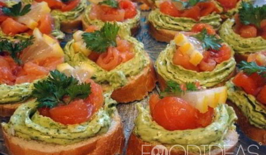 Рецепт праздничных бутербродов с семгой