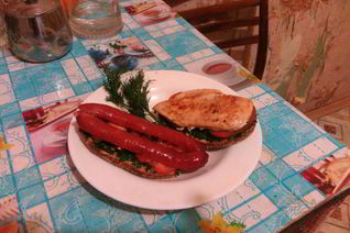 Студенческий бутерброд с куриной грудкой