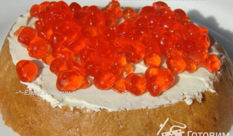 Рецепт торта деликатес — бутерброда с икрой